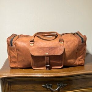 italian100% leather (florence leather) duffle bag